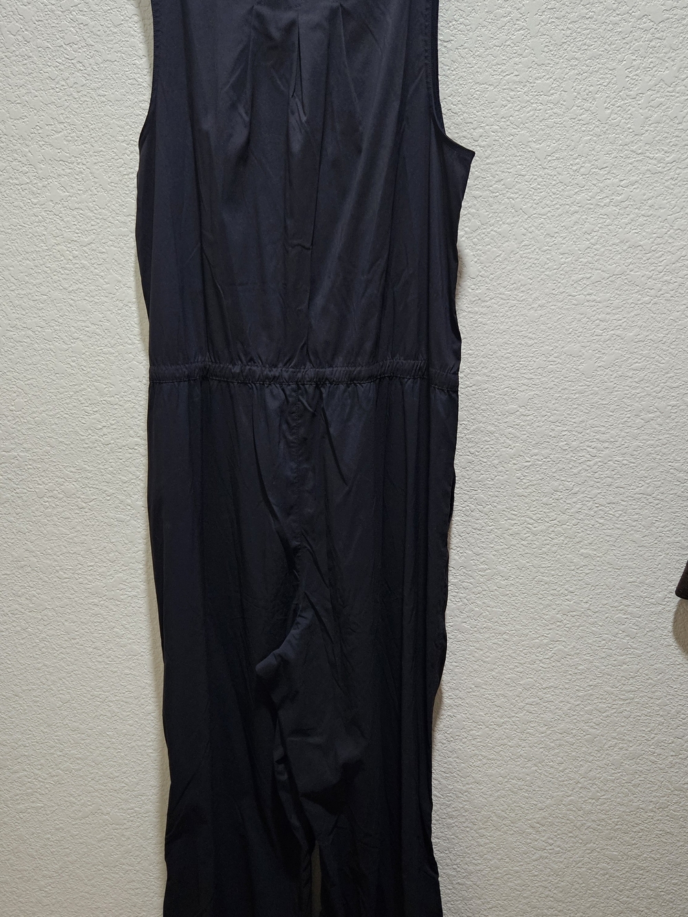 Athleta Black Athletic Jumpsuit Wide Leg Sleeveless Fron Zip - Picture 3 of 8